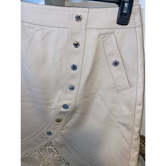 NWT size 0 Utility Lace Boot Cobblestone Tan WHBM WHITE HOUSE BLACK MARKET Skirt - Picture 2 of 11